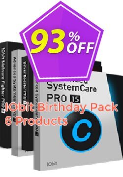 93% OFF IObit Birthday Pack 2024 - 6 Products  Coupon code