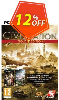 12% OFF Civilization V 5 Gold Edition - PC  Discount