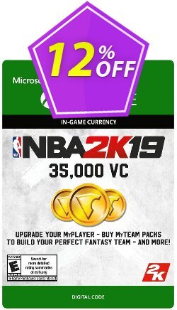 12% OFF NBA 2K19: 35,000 VC Xbox One Discount