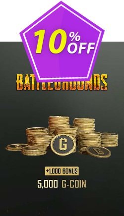 10% OFF PlayerUnknowns Battlegrounds 6000 G-Coins Xbox One Coupon code