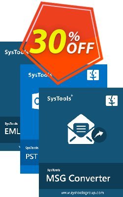 30% OFF Bundle Offer: SysTools Mac MSG Converter + Mac PST Converter + Mac EML Converter Coupon code