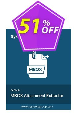 51% OFF SysTools Mac MBOX Attachment Extractor Coupon code