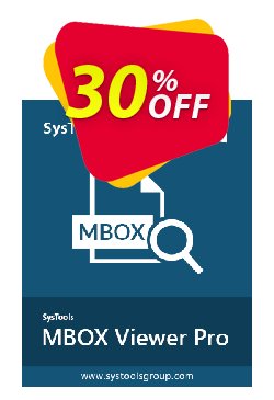 30% OFF SysTools MBOX Viewer Pro - 25 User License  Coupon code