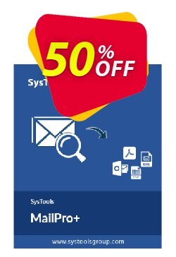50% OFF SysTools MailPro Plus - All License type  Coupon code