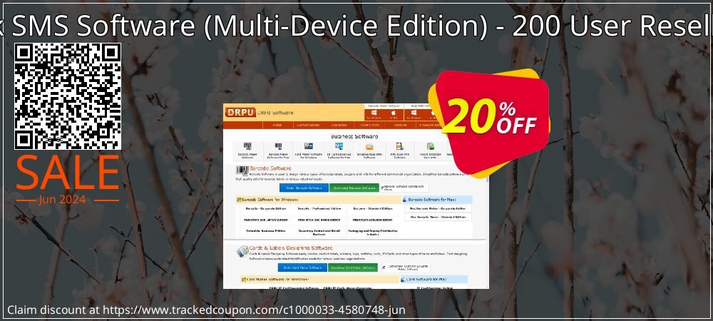 DRPU Bulk SMS Software - Multi-Device Edition - 200 User Reseller License coupon on Emoji Day discount