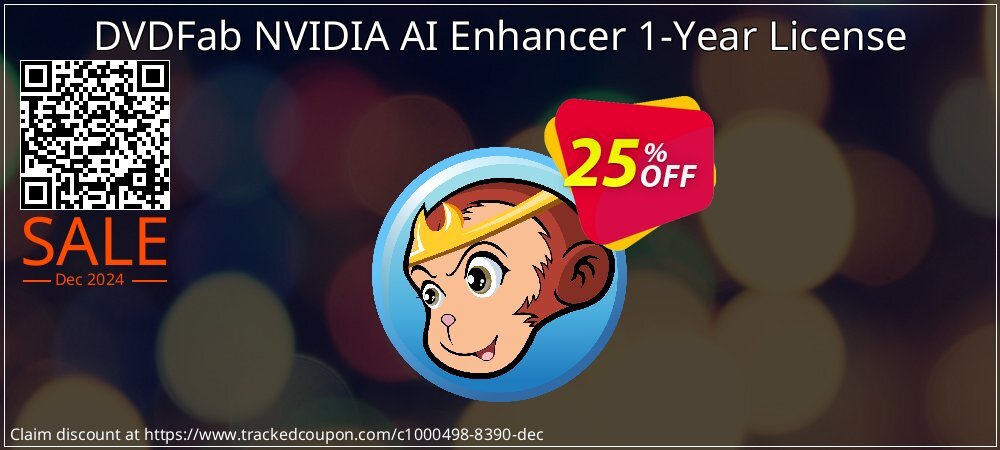 DVDFab NVIDIA AI Enhancer 1-Year License coupon on Christmas Card Day discounts