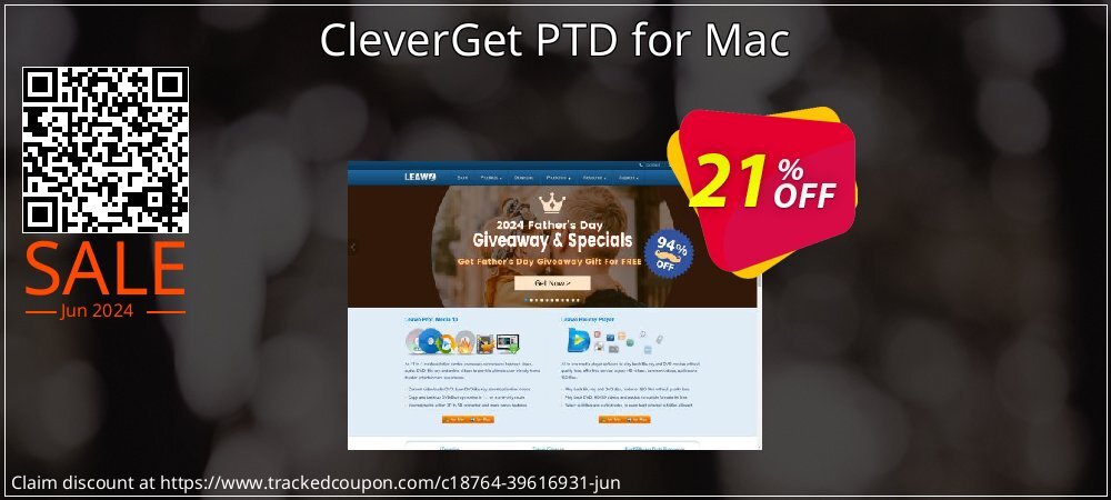 CleverGet pluto downloader for MAC coupon on Father's Day offering sales