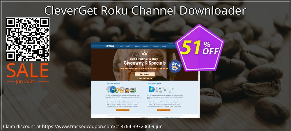 CleverGet Roku Channel Downloader coupon on World Milk Day discount