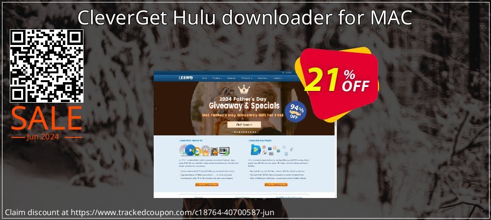 CleverGet Hulu downloader for MAC coupon on World Bicycle Day discounts