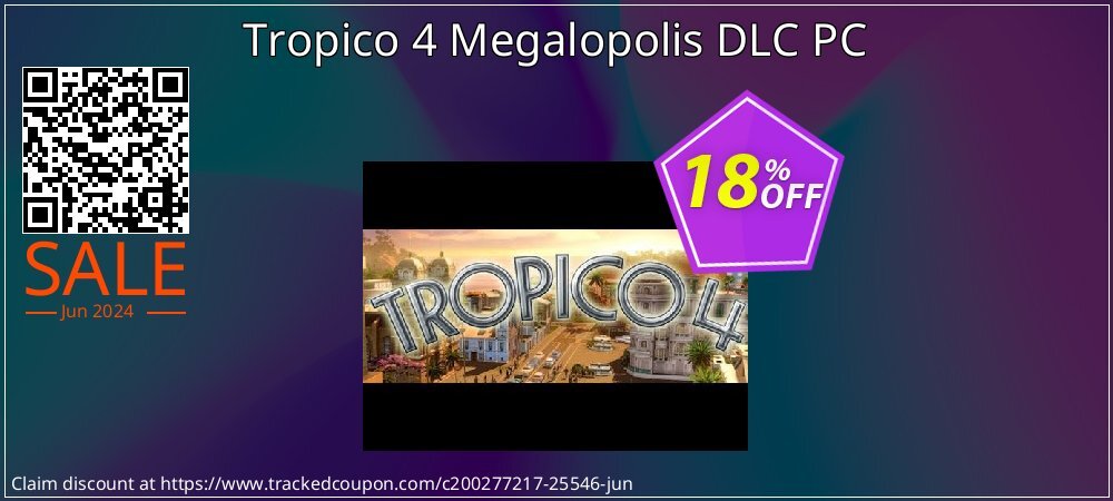 Tropico 4 Megalopolis DLC PC coupon on Social Media Day sales