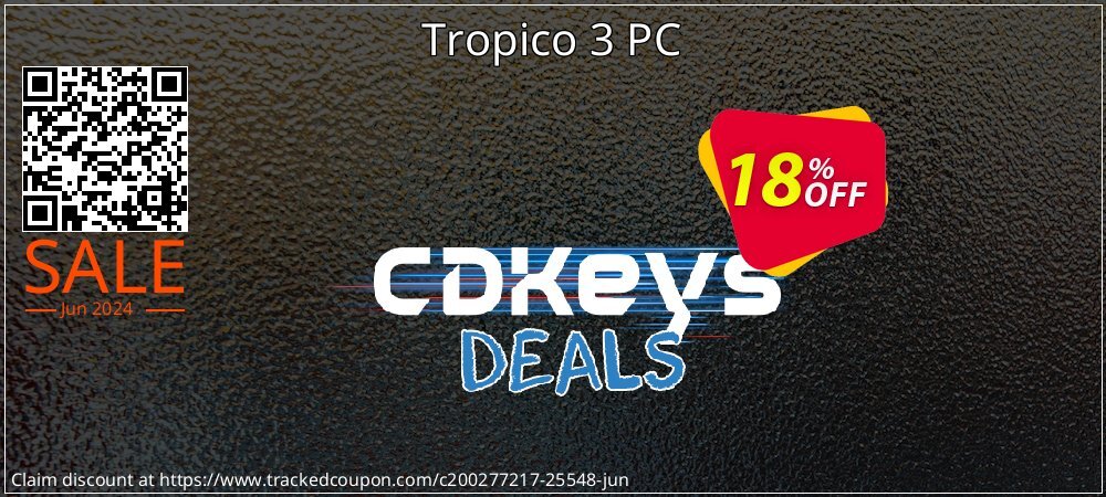 Tropico 3 PC coupon on 	National Kissing Day offer