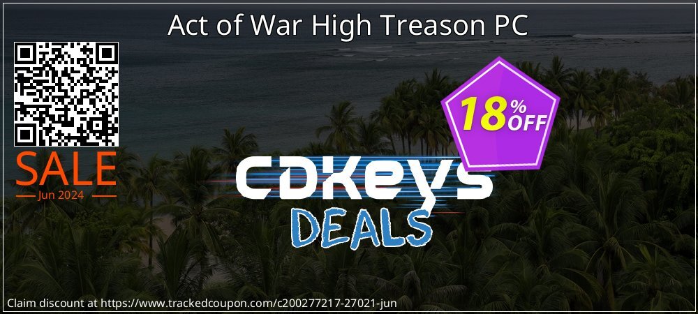 Act of War High Treason PC coupon on Summer promotions