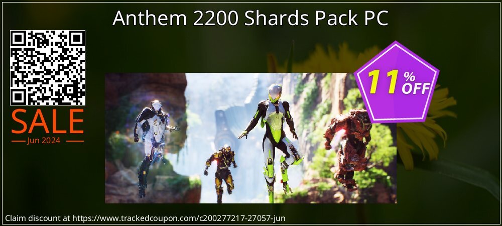 Anthem 2200 Shards Pack PC coupon on World Day of Music promotions
