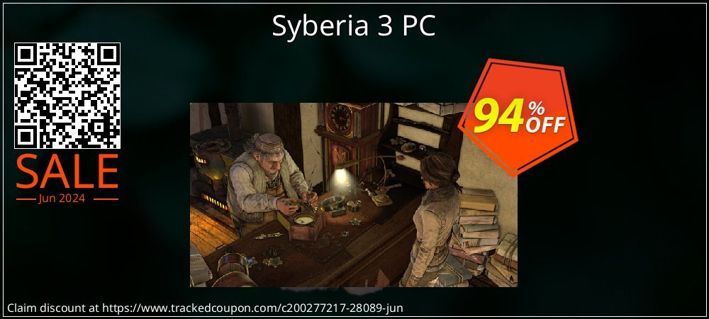 Syberia 3 PC coupon on National Cheese Day offering sales