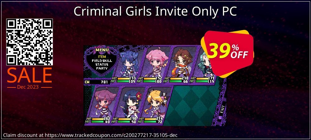 Criminal Girls Invite Only PC coupon on Hug Holiday deals