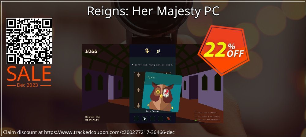 Reigns: Her Majesty PC coupon on World Population Day offering discount