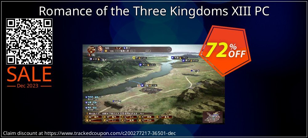 Romance of the Three Kingdoms XIII PC coupon on National French Fry Day discount