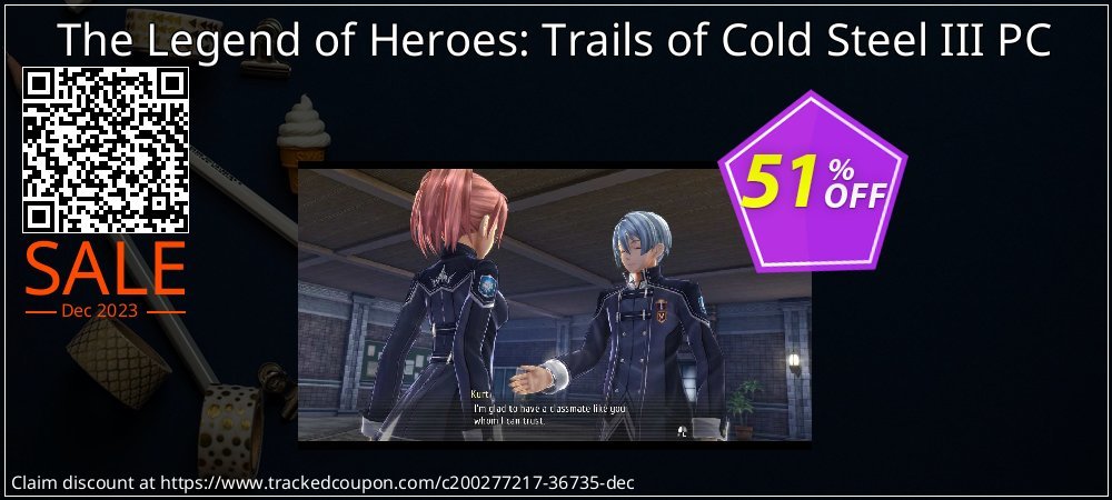 The Legend of Heroes: Trails of Cold Steel III PC coupon on National French Fry Day discount