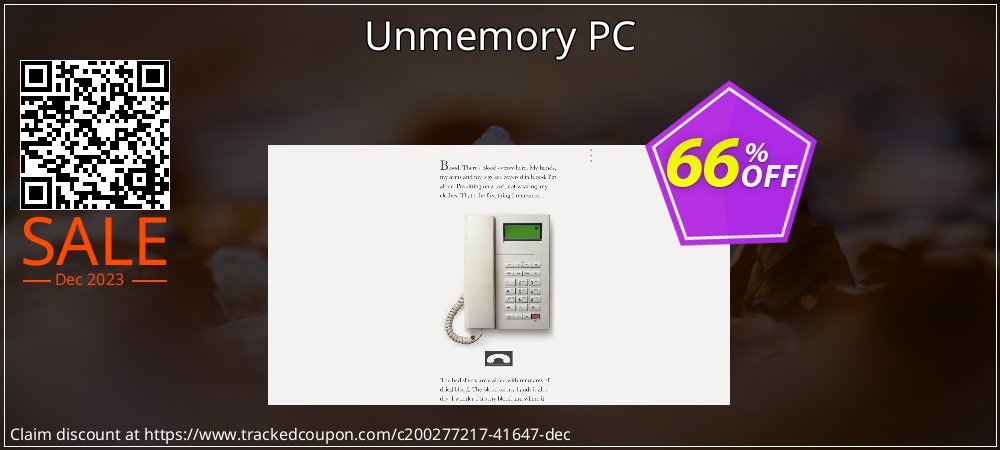 Unmemory PC coupon on American Independence Day deals