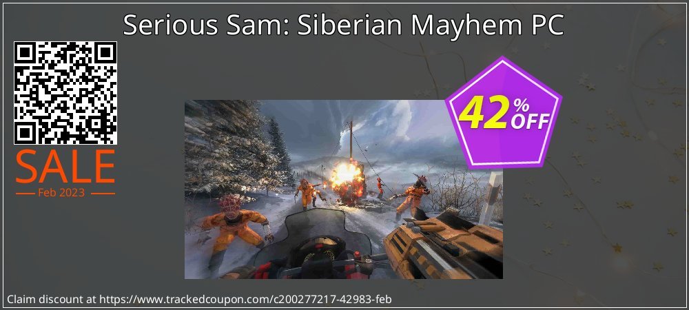 Serious Sam: Siberian Mayhem PC coupon on Hug Holiday offering discount