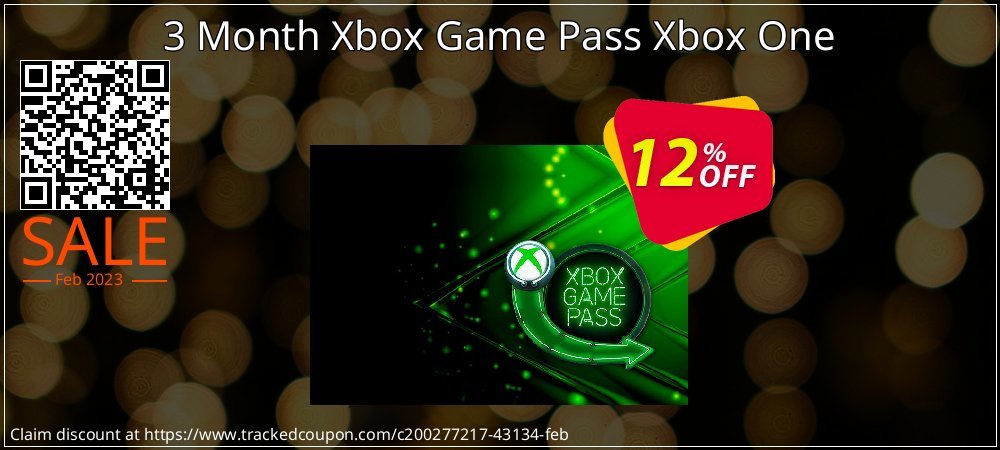 3 Month Xbox Game Pass Xbox One coupon on Video Game Day discount