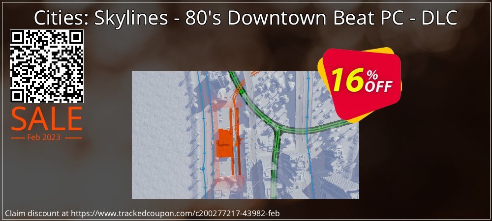 Cities: Skylines - 80's Downtown Beat PC - DLC coupon on 	National Kissing Day offering discount
