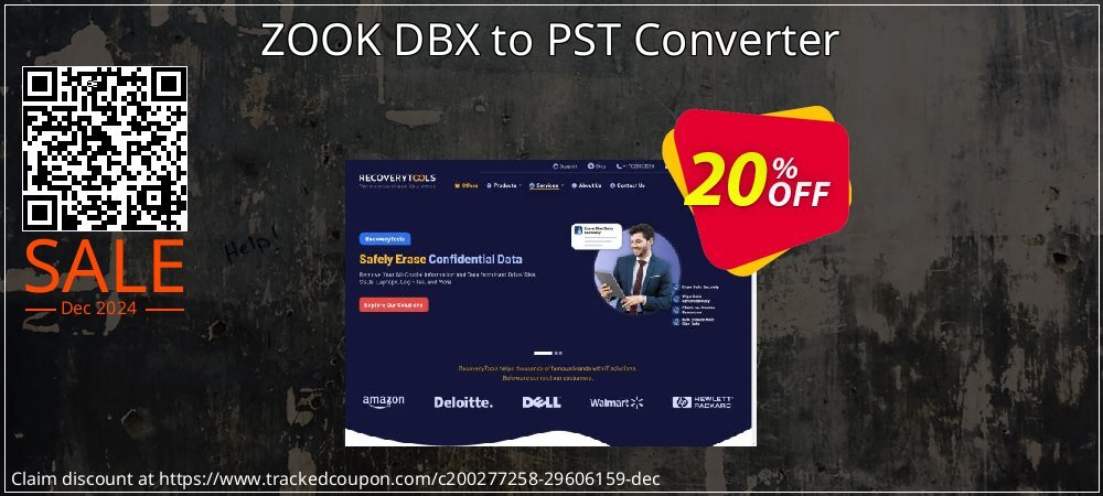 ZOOK DBX to PST Converter coupon on Xmas Day sales