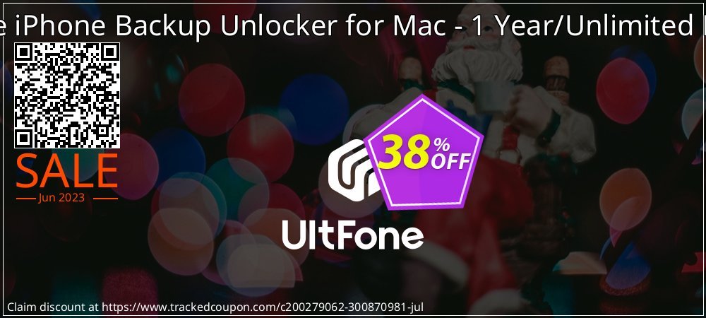 UltFone iPhone Backup Unlocker for Mac - 1 Year/Unlimited Devices coupon on World Milk Day offering sales
