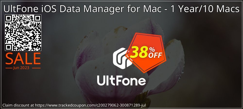 UltFone iOS Data Manager for Mac - 1 Year/10 Macs coupon on Summer discounts