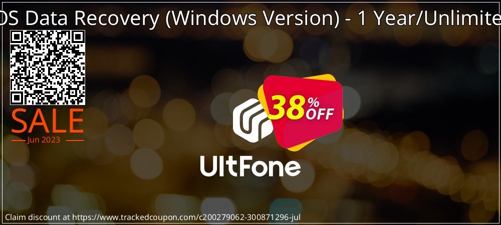 UltFone iOS Data Recovery - Windows Version - 1 Year/Unlimited Devices coupon on Social Media Day offering sales