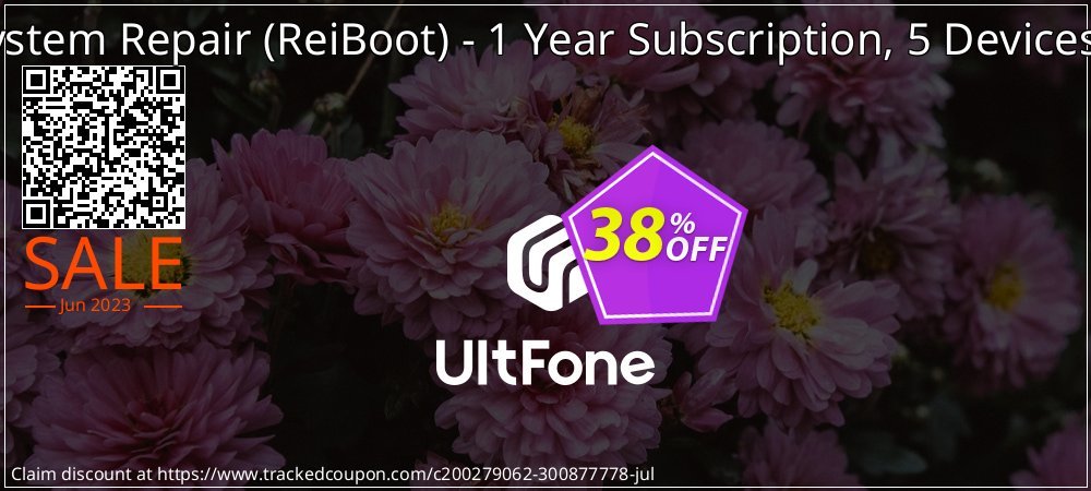 UltFone iOS System Repair - ReiBoot - 1 Year Subscription, 5 Devices, 1 PC coupon on World Chocolate Day promotions