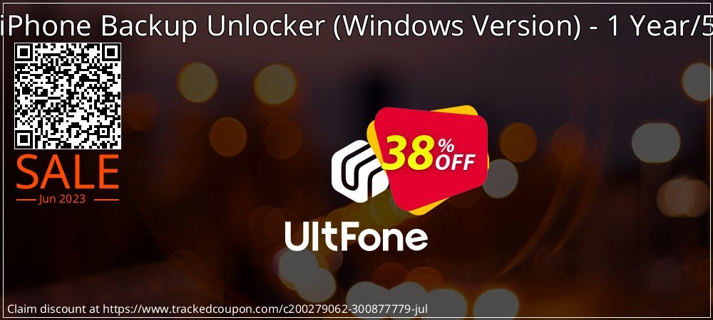 UltFone iPhone Backup Unlocker - Windows Version - 1 Year/5 Devices coupon on World Bicycle Day promotions