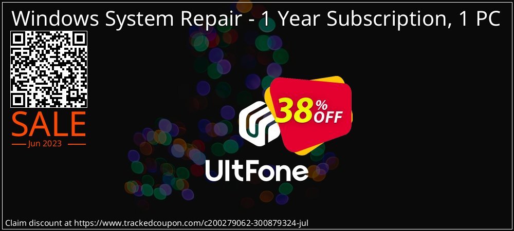 UltFone Windows System Repair - 1 Year Subscription, 1 PC coupon on Father's Day offering sales