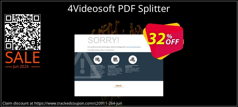 4Videosoft PDF Splitter coupon on National Cheese Day offer