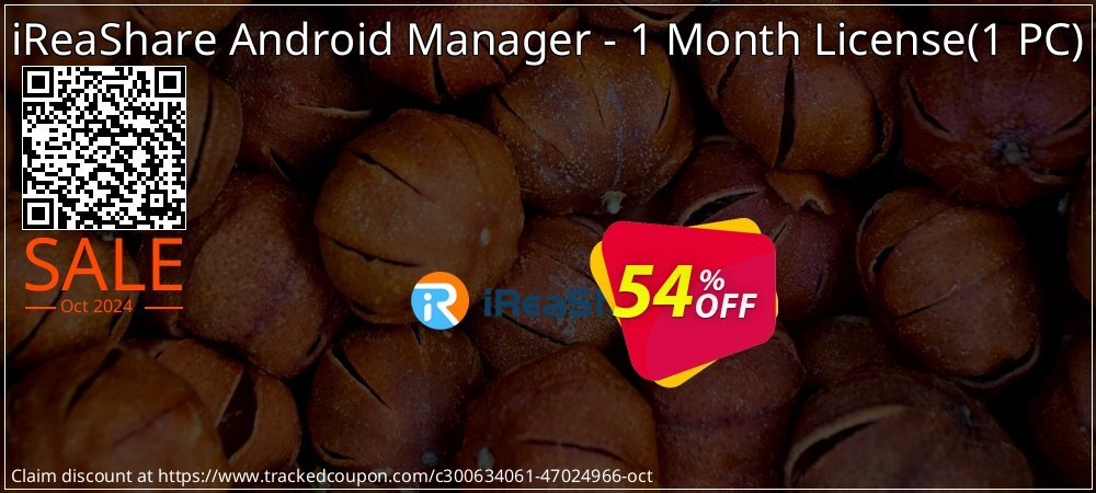 iReaShare Android Manager - 1 Month License - 1 PC  coupon on National Pumpkin Day super sale