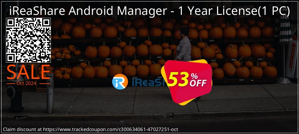 iReaShare Android Manager coupon on National Noodle Day offering sales