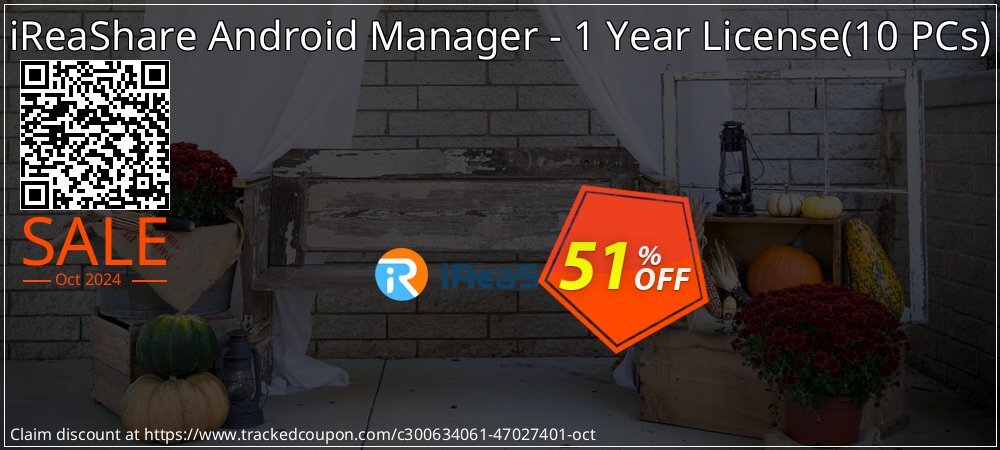 iReaShare Android Manager - 1 Year License - 10 PCs  coupon on Halloween offer