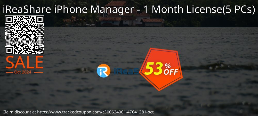 iReaShare iPhone Manager - 1 Month License - 5 PCs  coupon on All Hallows' evening offering discount