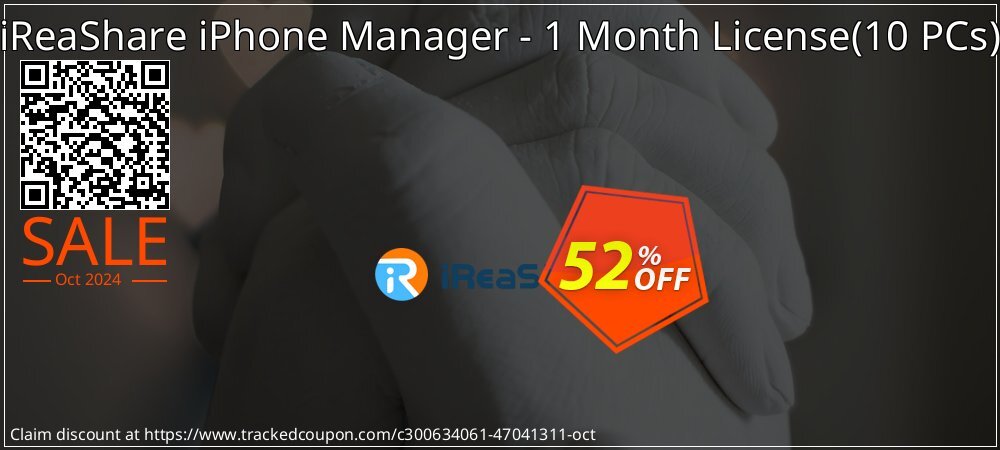 iReaShare iPhone Manager - 1 Month License - 10 PCs  coupon on ​Coffee Day discounts