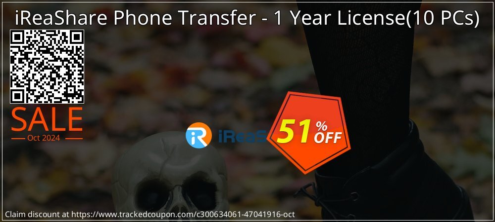 iReaShare Phone Transfer - 1 Year License - 10 PCs  coupon on ​Coffee Day sales