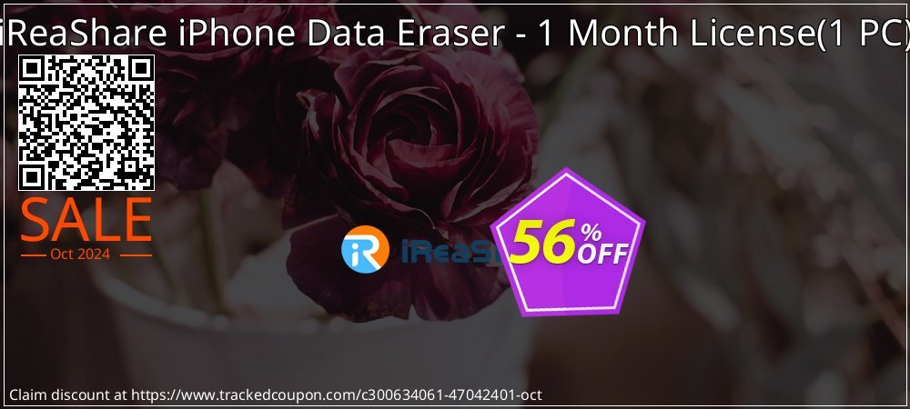 iReaShare iPhone Data Eraser - 1 Month License - 1 PC  coupon on National Pumpkin Day promotions