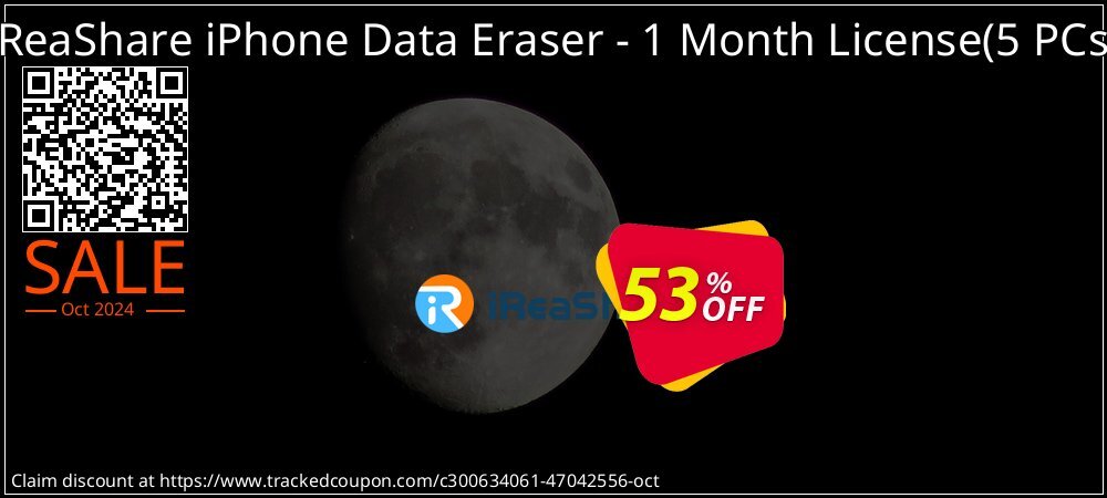 iReaShare iPhone Data Eraser - 1 Month License - 5 PCs  coupon on All Saints' Eve deals