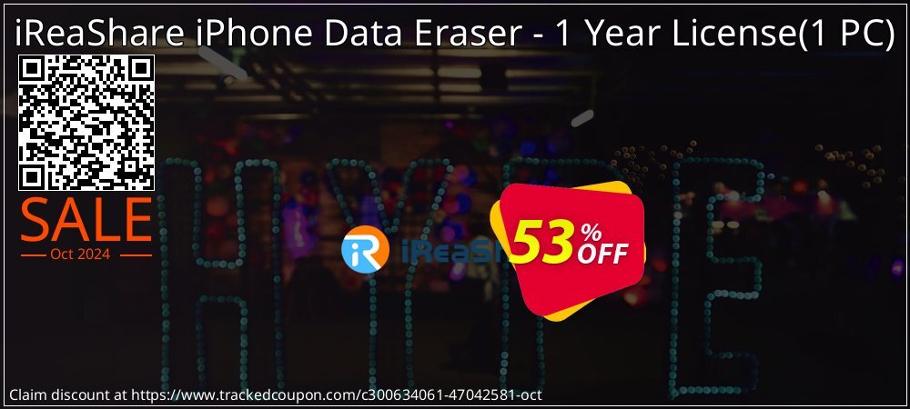 iReaShare iPhone Data Eraser coupon on Halloween promotions