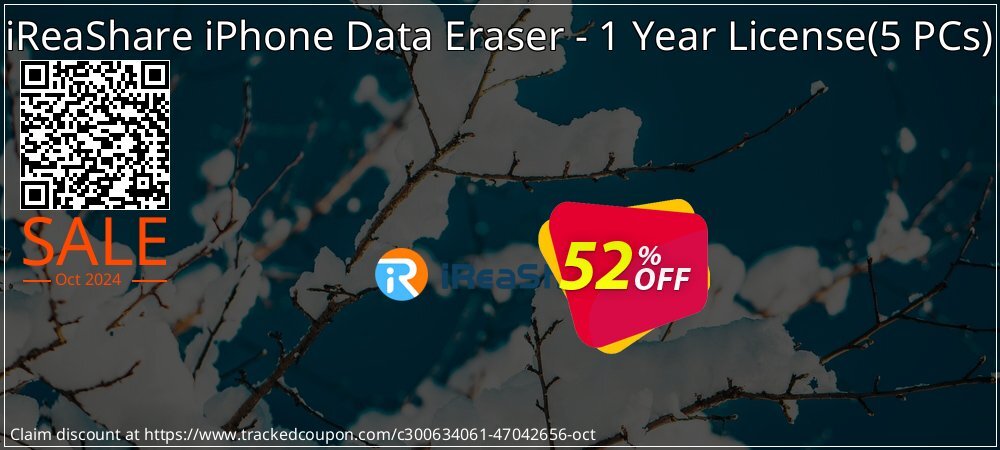 iReaShare iPhone Data Eraser - 1 Year License - 5 PCs  coupon on All Hallows' evening offer