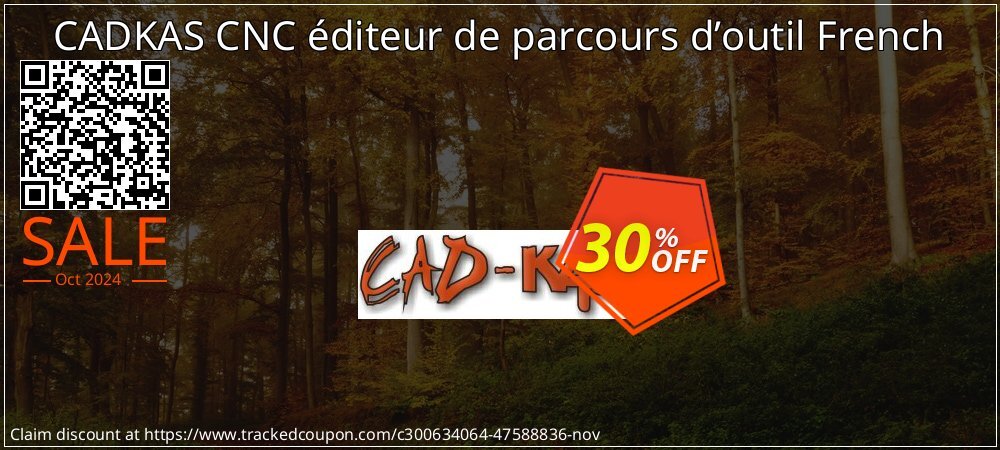 CADKAS CNC éditeur de parcours d’outil French coupon on All Hallows' evening offer