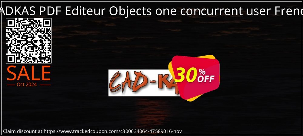 CADKAS PDF Editeur Objects one concurrent user French coupon on World Teachers' Day offer