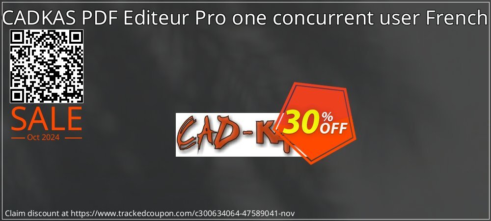 CADKAS PDF Editeur Pro one concurrent user French coupon on Navy Day sales