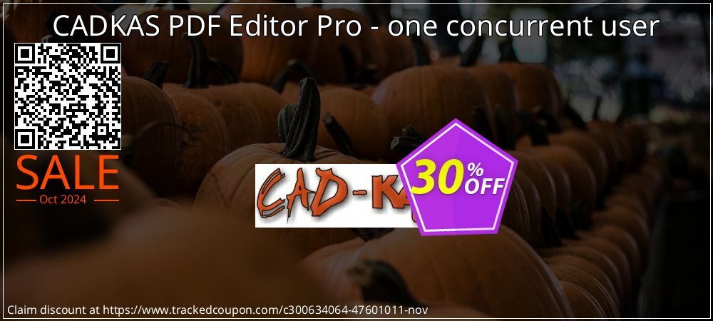 CADKAS PDF Editor Pro - one concurrent user coupon on National Pumpkin Day sales