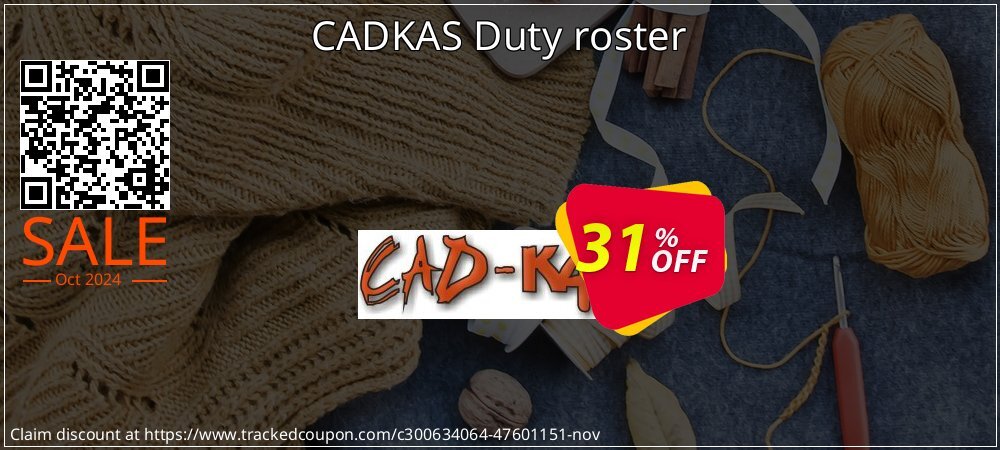 CADKAS Duty roster coupon on National Noodle Day offering sales