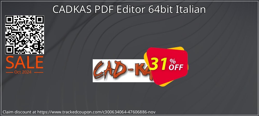 CADKAS PDF Editor 64bit Italian coupon on Black Friday promotions